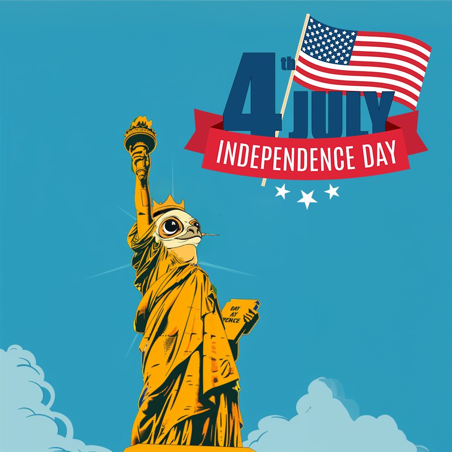 Godlen_memecoin's tweet photo. Greetings to all American GODLERS🌟

Never forget to stay hard and hold that $GODLEN because u won’t regret 🫡✌️ https://t.co/hbQJH9Rtca