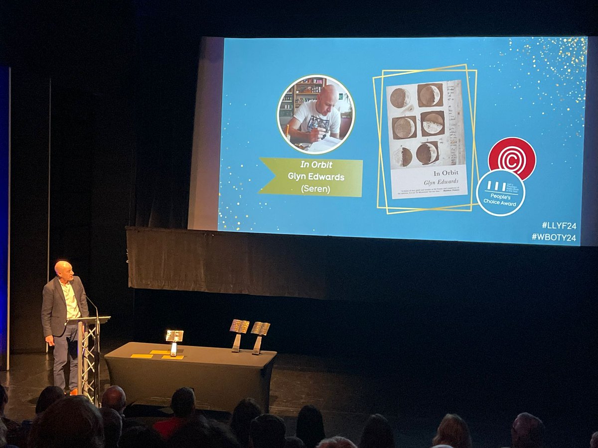 Llongyfarchiadau / Congratulations <a href="/glynfedwards/">glynfedwards</a> whose book 'In Orbit' has won the #WBOTY24 <a href="/NationCymru/">Nation.Cymru</a> People's Choice Award! 🎉