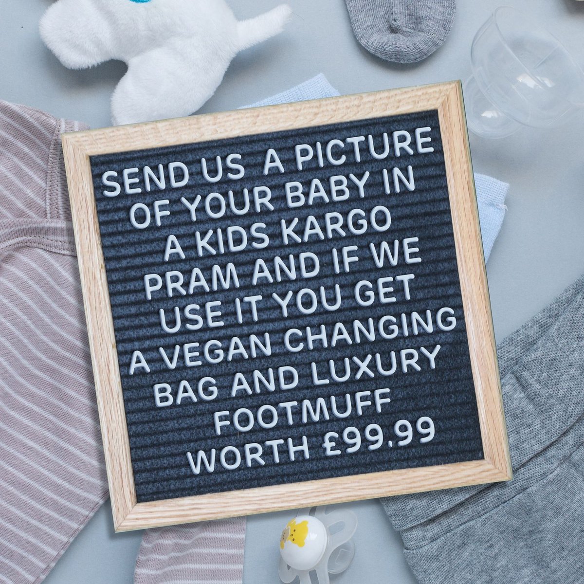 Did you know?⁠
⁠
If you send pictures of your babies in our pushchairs &amp; we choose them you'll get a Vegan Leather Changing Bag and Luxury Faux Fur Footmuff worth £99.99!⁠✨⁠
⁠
Get in touch with us at ⁠
kidskargo.com⁠
or ⁠
info@kidskargo.com