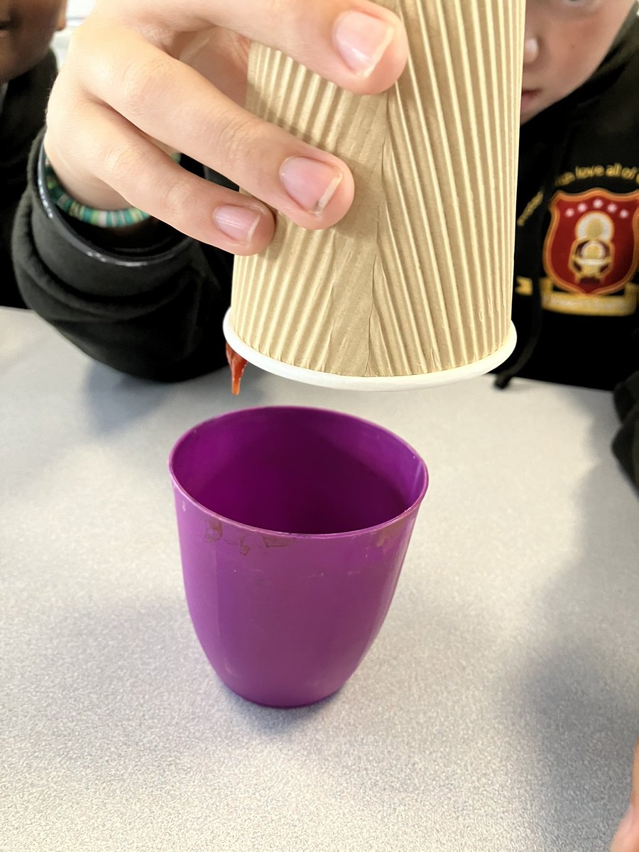 Y6 Elm enjoyed investigating the viscosity of fluids. Each group predicted which fluid had the highest viscosity, then timed the length of time it took each to pour into a cup. We talked about why a particular viscosity was an advantage. <a href="/bcw_cat/">Blessed Christopher Wharton Catholic Academy Trust</a> <a href="/STEMLearningUK/">STEM Learning</a>