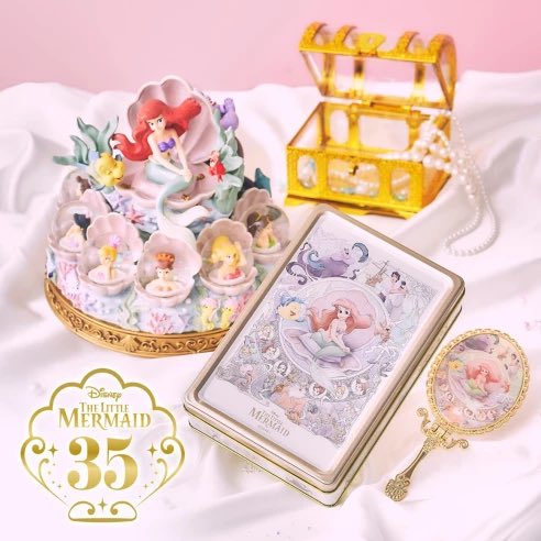 壁掛け時計　リトルマーメイド35周年　トリトンの娘　ディズニーストア　フィギュア リトルマーメイド アリエル 壁掛け時計 フィギュア プリンセス