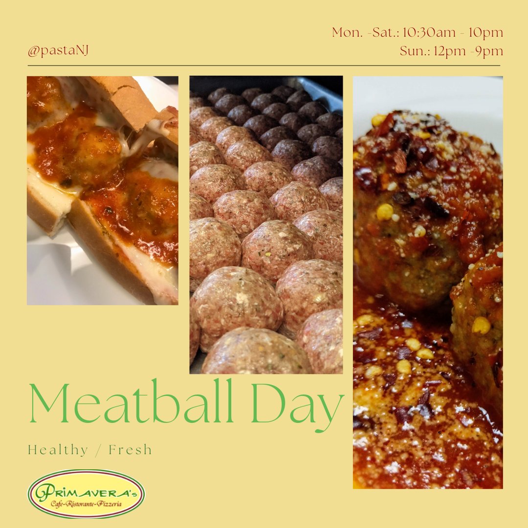 PastaNJ's tweet photo. Dive into Italian bliss at Primavera's! Pasta, pizza, veal, chicken, meatballs, salads, and more await. Open daily for your culinary delight. #ItalianFood #pastaNJ #pizzaNJ #pizza #LindenNJ #PizzaLoversNJ #NJ #Linden #Sauce #SundaySauce https://t.co/XqeEJgNhRc