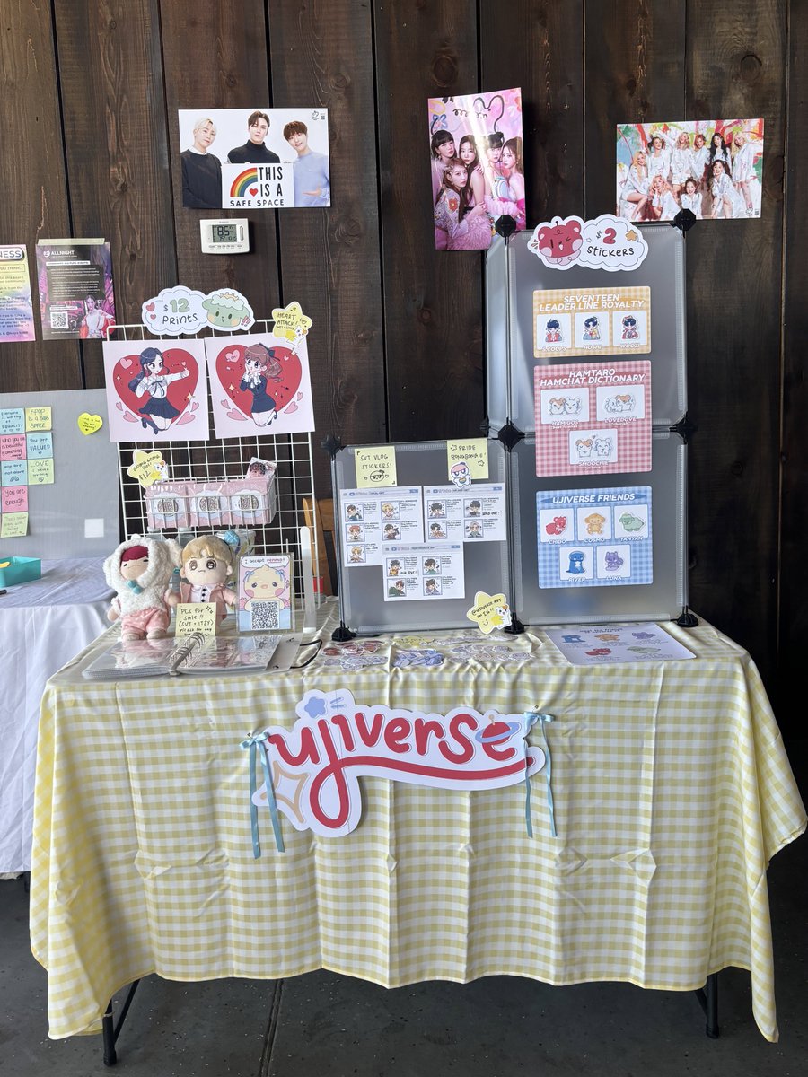 ujiverse's tweet photo. lil bit out of the blue (sorry i keep forgetting to update this acc lol) but i had the chance to vendor for the first time at my friend's kpop pride event the other day :') https://t.co/Mx4BfIA8zG