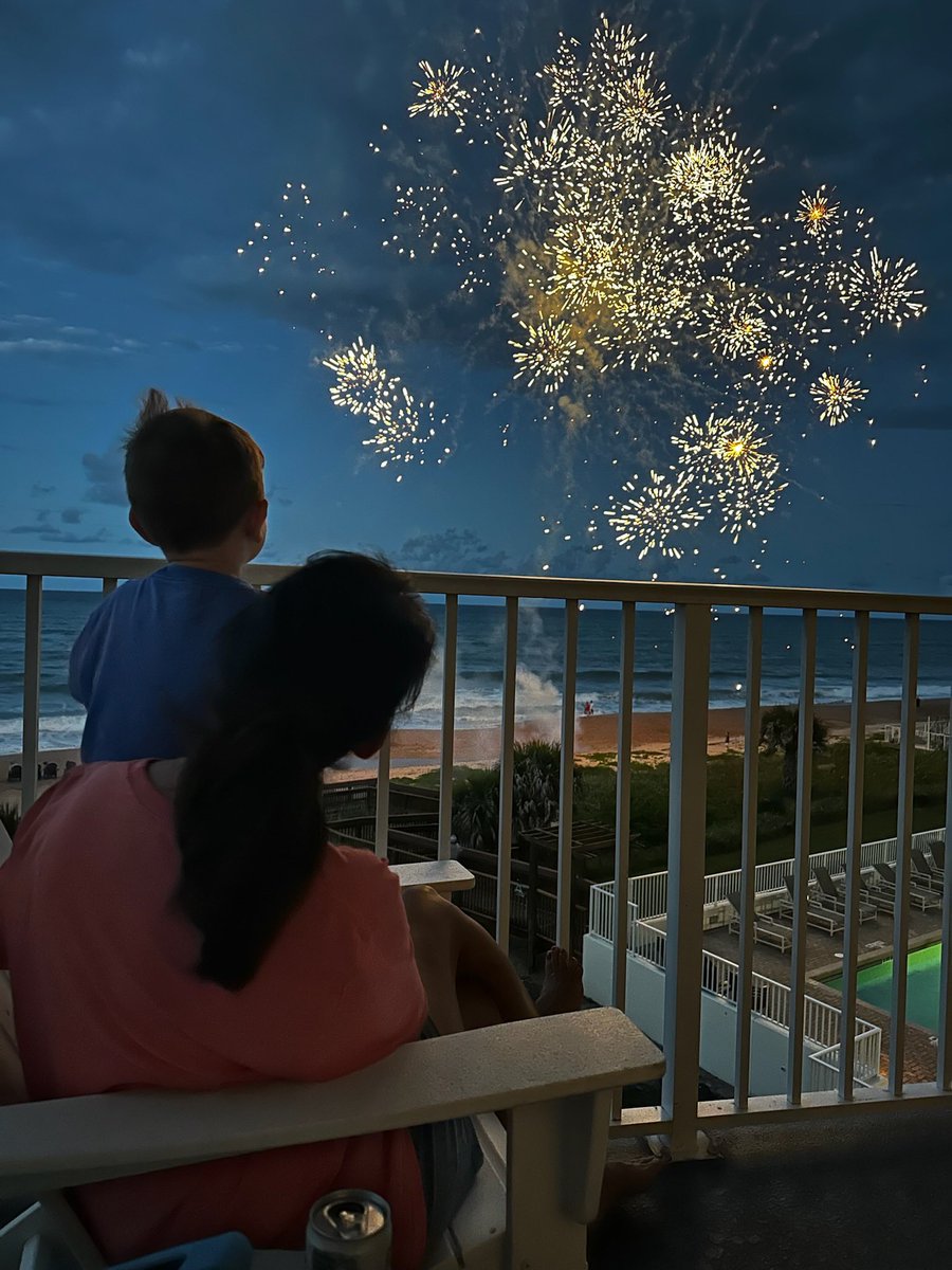 Yaya and grandson loving the fireworks from the condo! ❤️<a href="/ERCook24/">Erika Cook</a>