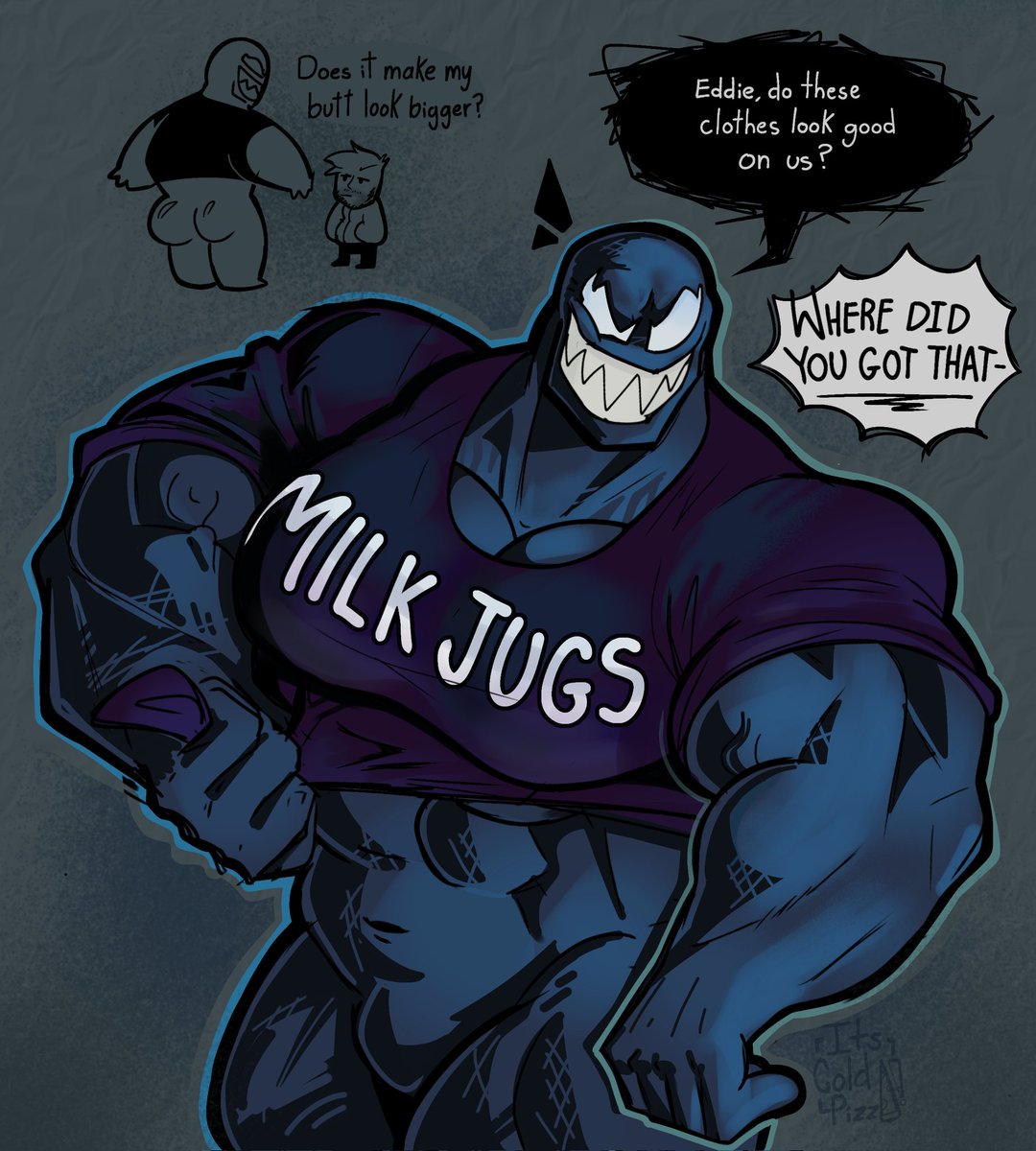 Venom tries new clothes