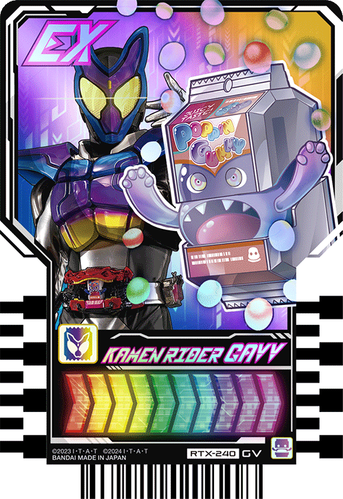The Gavv Ride Chemy and Legend Rider Gochizo Cards for Phase: EX02