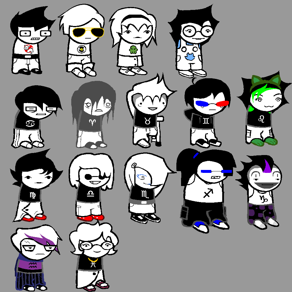 Homestuck Desktop Buddies by inconsistentlyMediocre, image size:1000x1000