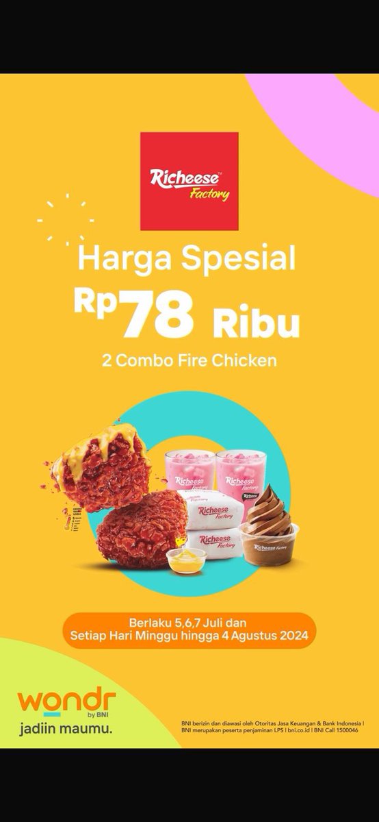 Boylee30's tweet photo. CEPET PROMO MAKANAN NIHHH 

Download Aplikasi M-Banking BNI yg baru !!!!
SCAN BARCODE NYA YA 

#BankBni #WondrByBNI #BNI #Promo #Makanan https://t.co/eHDND7f3va