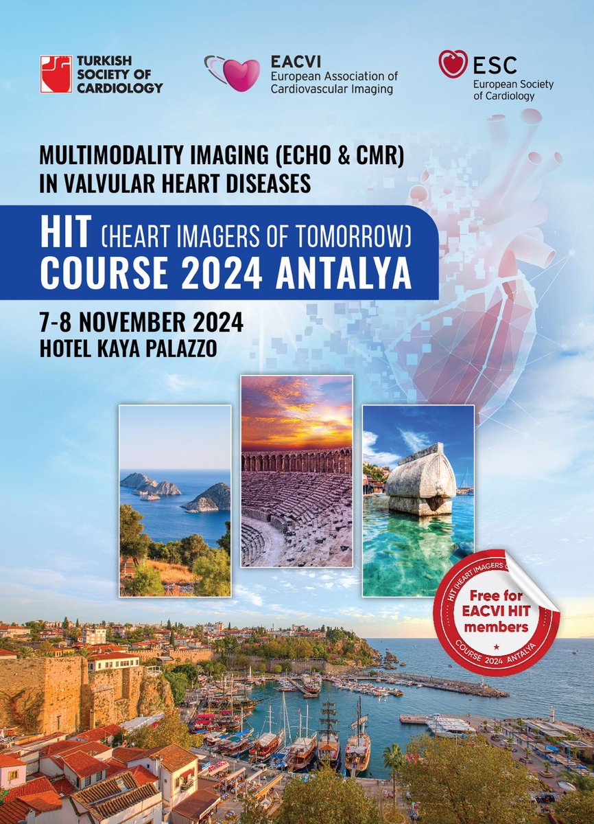 esc365.escardio.org/event/1615?_gl… Who wants to extend the summer sunshine? Come to Antalya to #eacvi HIT teaching course. 7-8 November, free registration: hands-on sessions &amp; multimodality  <a href="/PezelT/">Théo Pezel</a> <a href="/gamzebaburguler/">Gamze Babur Güler</a> <a href="/ozge/">Ozge Karaoglu Ergen</a> <a href="/ThorEdvardsen/">Thor Edvardsen</a> <a href="/papadocardio/">Konstantinos Papadopoulos</a> <a href="/DonalErwan/">Donal</a> <a href="/EACVIPresident/">EACVI President</a> <a href="/TKDsosyal/">Turkish Society of Cardiology</a>