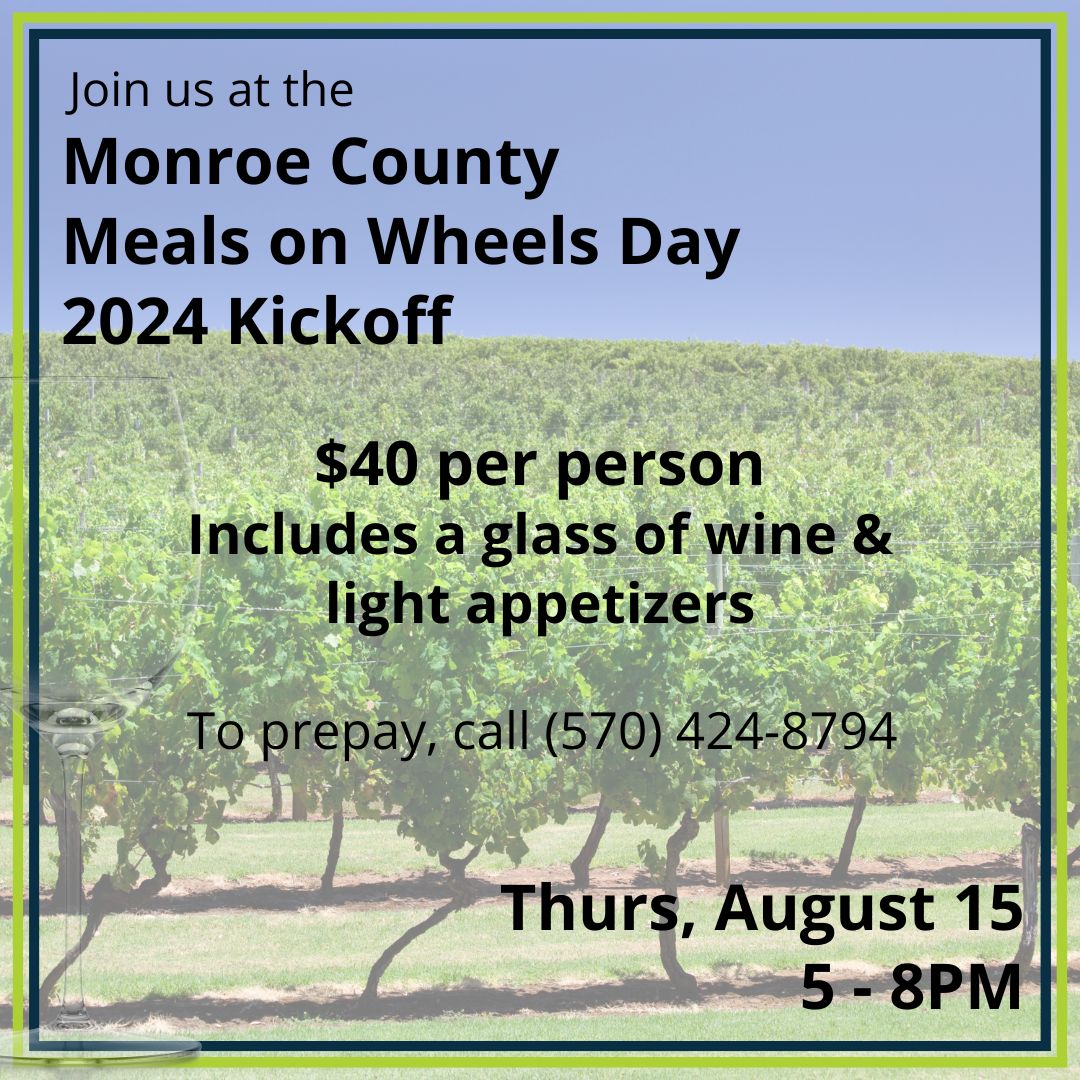 MCMealsonWheels's tweet image. Join us for our annual #mcmow day Kickoff at Eagles Rest Cellars! 🎉 For just $40, enjoy light appetizers, a glass of wine, and live musical performances under the stars. Purchase your tickets here: tinyurl.com/mcmowkickoffti…💚 #SupportMOW #EventForACause