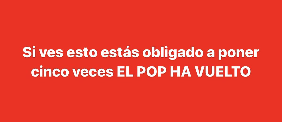 EL POP HA VUELTO