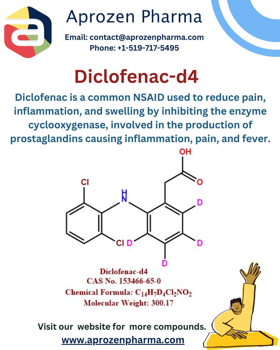 #aprozenpharma  #chemicals #drugdiscovery #stableisotopes #CRO #FDA #USFDA #api #medicinalchemistry #pharmaceuticalindustry   #antibacterial #fda #usfda  #pharmacokinetics #pharmaceuticals #stableisotopes #drugmanufacturing #biopharma #drugdelivery #lifescience #diclofenac