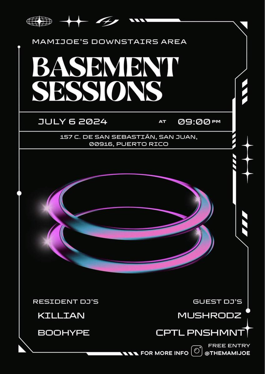 Este sábado estaré tocando en MamiJoe @ VSJ 💣

Electro/Breaks/Dubstep 💿

Después no digan que no les dije! 🙃

also <a href="/CPTL_PNSHMNT/">CPTL PNSHMNT</a> cerrando la noche 🔥

#MushrodzProject #NoBadVibes
#NoParkingOnTheDancefloor