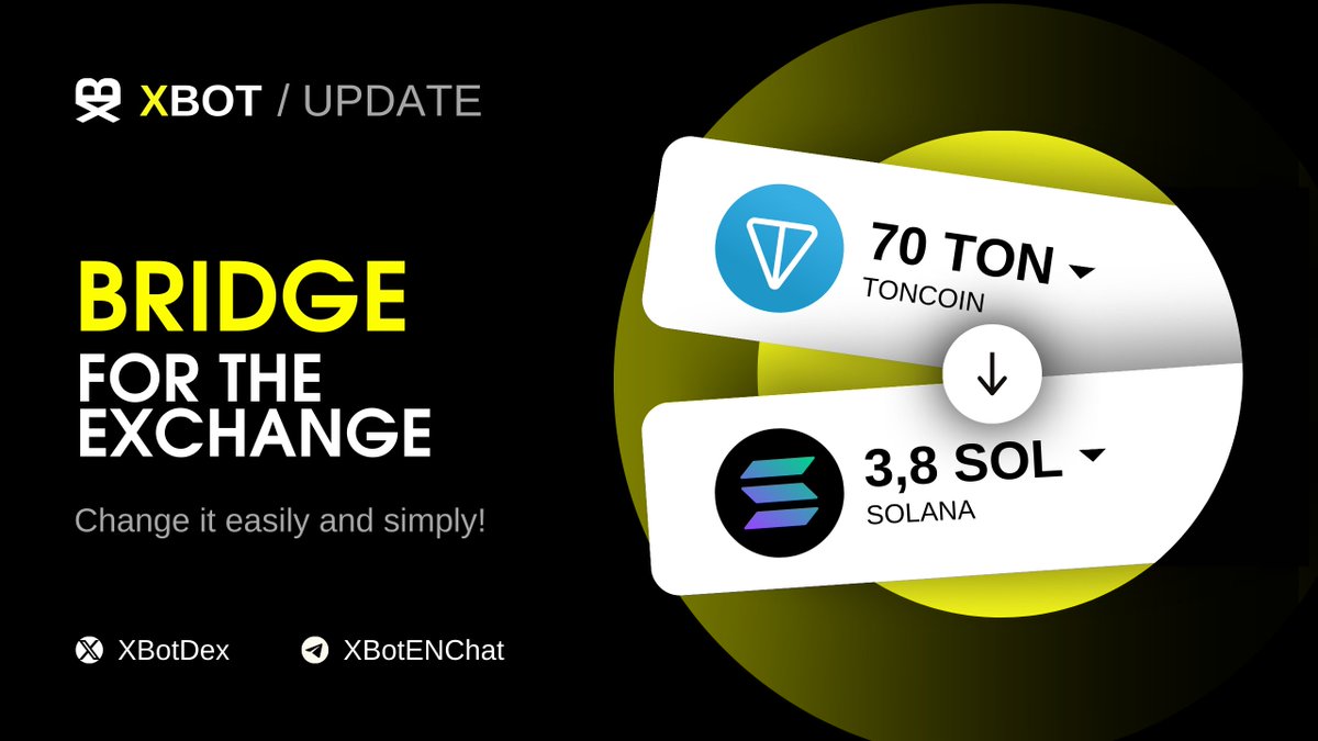 💱A BRIDGE FOR YOUR CRYPTO RIGHT IN XBOT! Now you can safely store funds in  one blockchain and exchange for coins of other blockchains without leaving  XBOT! We have integrated the bridge