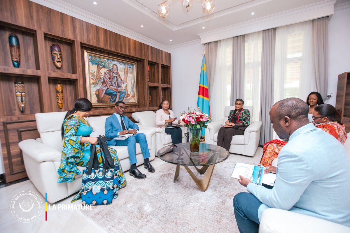 PrimatureRDC's tweet image. #Sécurité
04 juillet 2024 | Rencontre avec la délégation du HCR et celle du Bureau du Coordinateur Humanitaire, conduite respectivement par Angèle Dikongue et Bruno Lemarquis, coordonnateur humanitaire pour la RDC. Le HCR réaffirme son engagement à soutenir la RDC dans la…