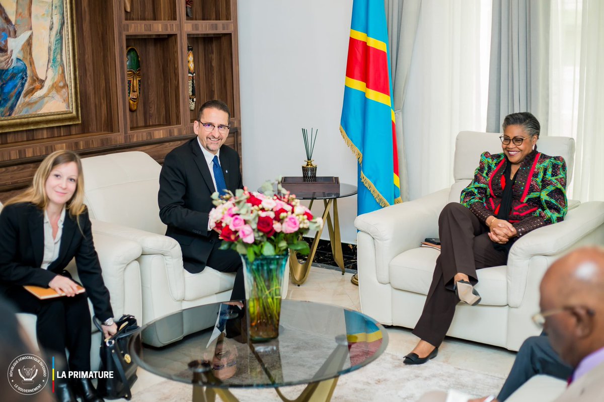 PrimatureRDC's tweet image. #Sécurité
04 juillet 2024 | Rencontre avec la délégation du HCR et celle du Bureau du Coordinateur Humanitaire, conduite respectivement par Angèle Dikongue et Bruno Lemarquis, coordonnateur humanitaire pour la RDC. Le HCR réaffirme son engagement à soutenir la RDC dans la…