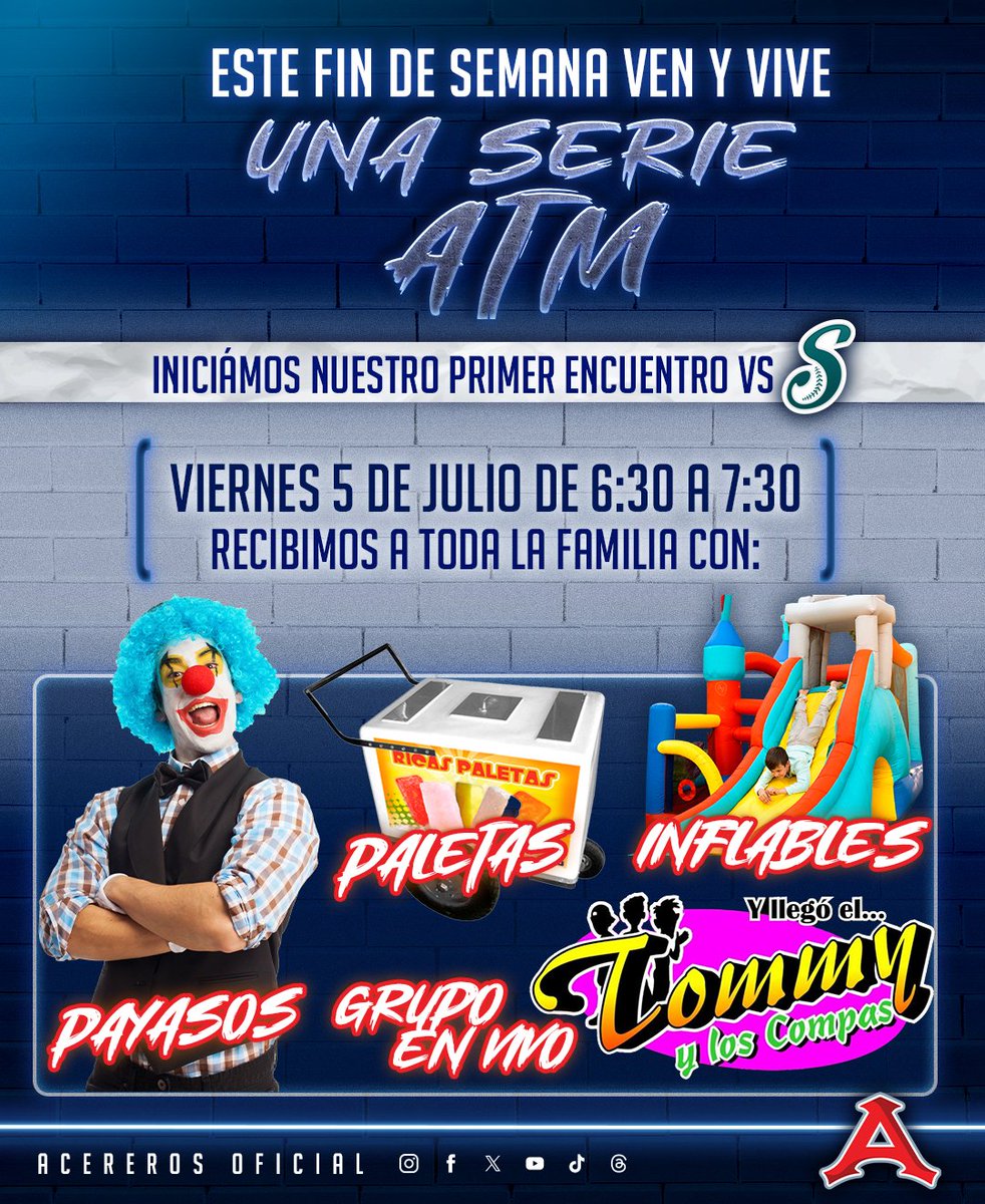 AcererosOficial's tweet photo. ¡ATENCIÓN AFICIÓN! 🗣️

Mañana arranca la serie de fin de semana y tenemos un gran evento para ti en el Kickapoo Lucky Eagle. 🤩

¡Vente con todo tu familia y apoya con todo a nuestra #FURIAZUL! 🙌 https://t.co/hSWOC9TEq3