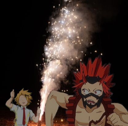 RXD_RI0T's tweet photo. Yo Kaminari, it's lit! RUN!! https://t.co/nl1TjvVvkb