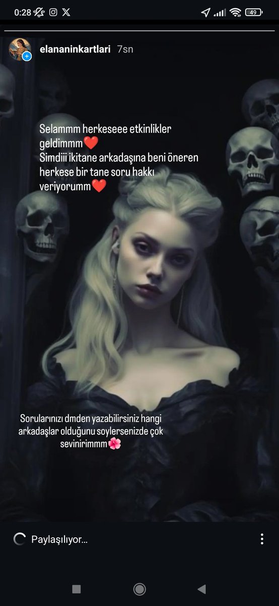 Kizlarrr istegramdan soru cevap etkinliği yaptimm ❤️❤️ herkes kossunnn ismimm =elananinkartlari 
Herkesi bekliyorumm❤️🌺