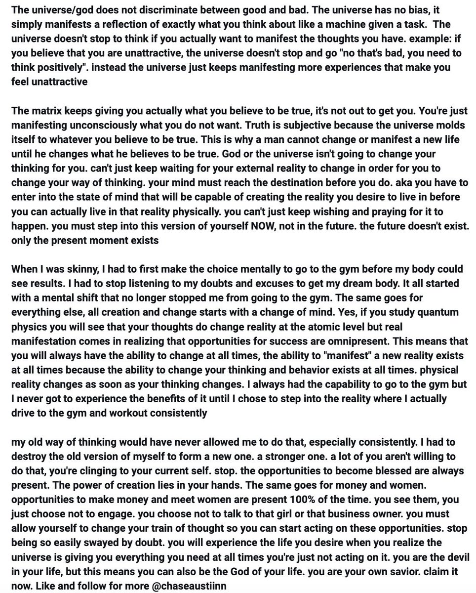 Advanced Explanation Of Manifestation