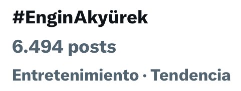 Tendencias Entretenimiento España 🇪🇸 

EnginAkyürek

LosCalcetinesBurdeos de Tahir

#EnginAkyürek Engin Akyürek 
#DemetÖzdemir Demet Özdemir 
#MiNombreEsFarah4J
MiNombreEsFarah 
#TahirLekesiz Tahir Lekesiz 

 Farah Tahir FaHir Kerimşah