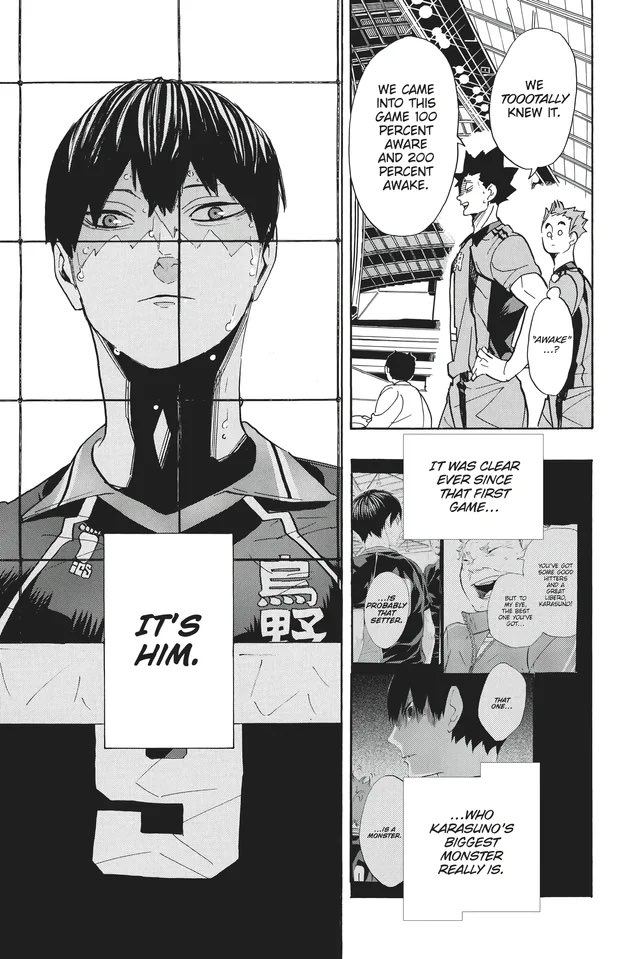 aelinspercy's tweet photo. “karasuno has kageyama” “who karasuno’s biggest monster is… it’s him” justice for these panels. https://t.co/teNHoLSXXM
