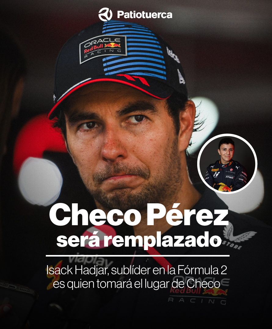PATIOTuerca's tweet photo. La razón por la que que Isack Hadjar tomará su lugar es porque la reglamentación de la Fórmula 1 exige que los pilotos titulares cedan su asiento en al menos una sesión de práctica a los jóvenes.
Checo si correrá en Silverstone
#F1  #silvertone #ChecoPerez #redbull #patiotuerca https://t.co/3sRqNwMXpM