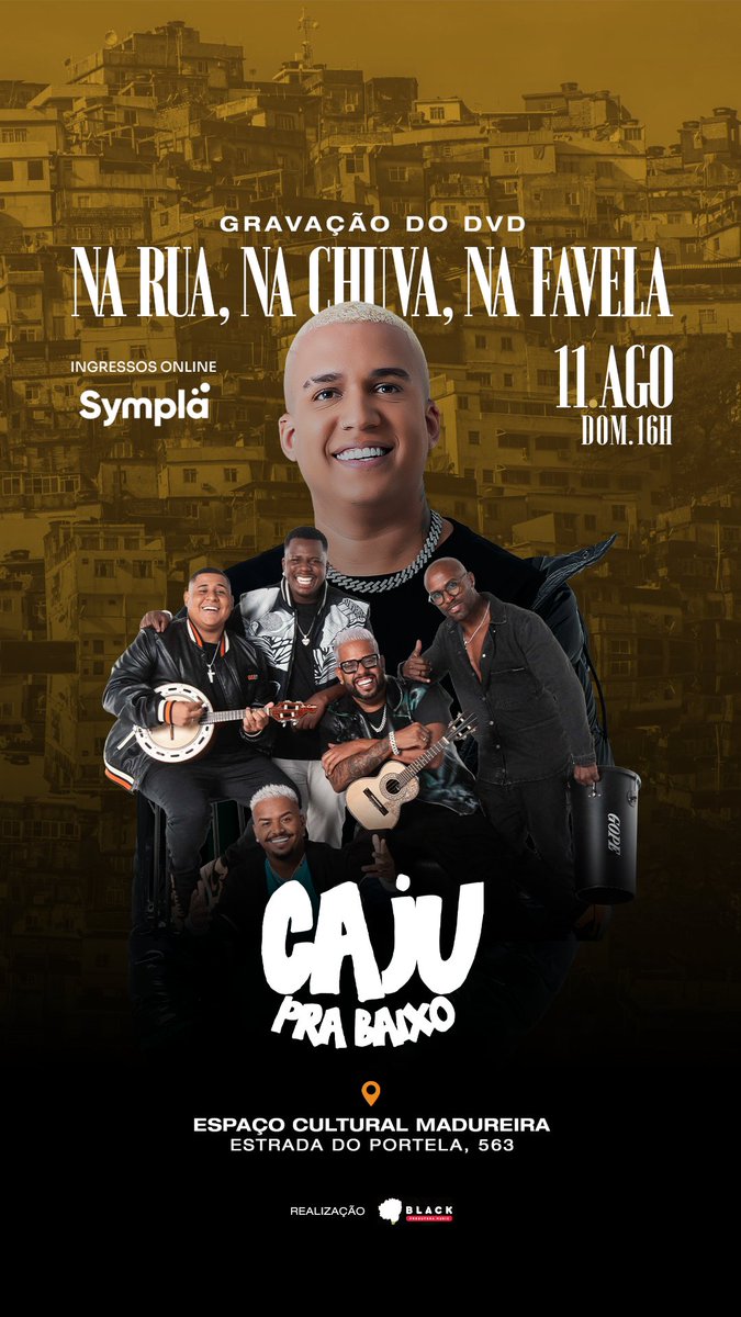 CantorPaulinho's tweet image. Os meus irmãos do @grupocajuprabaixo são a primeira participação especial confirmada do meu DVD!

Você não vai querer perder essa, né?!

Nos vemos na gravação de “Na rua, Na chuva, Na favela” 🙌🏽🎤

sympla.com.br/evento/gravaca…

#DVDdoPaulinho #Pagode #Samba #Rodadesamba #RJ