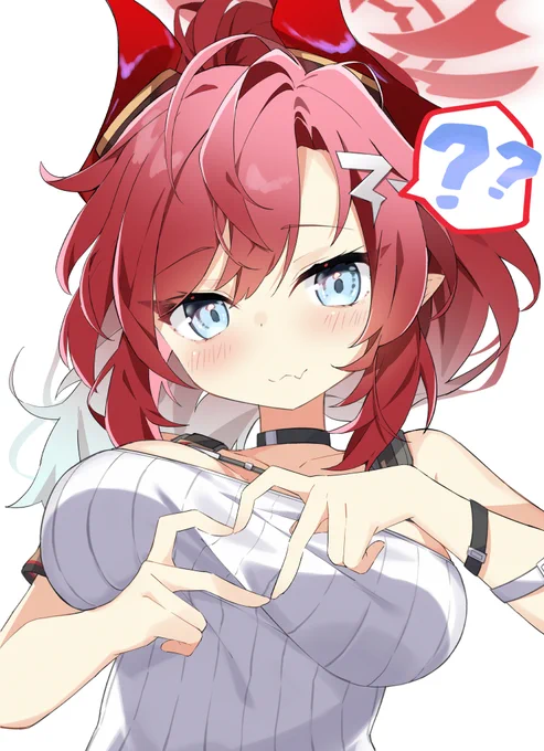 メグ...ちょっと手でハートつくって......#ブルアカ #ブルーアーカイブ 