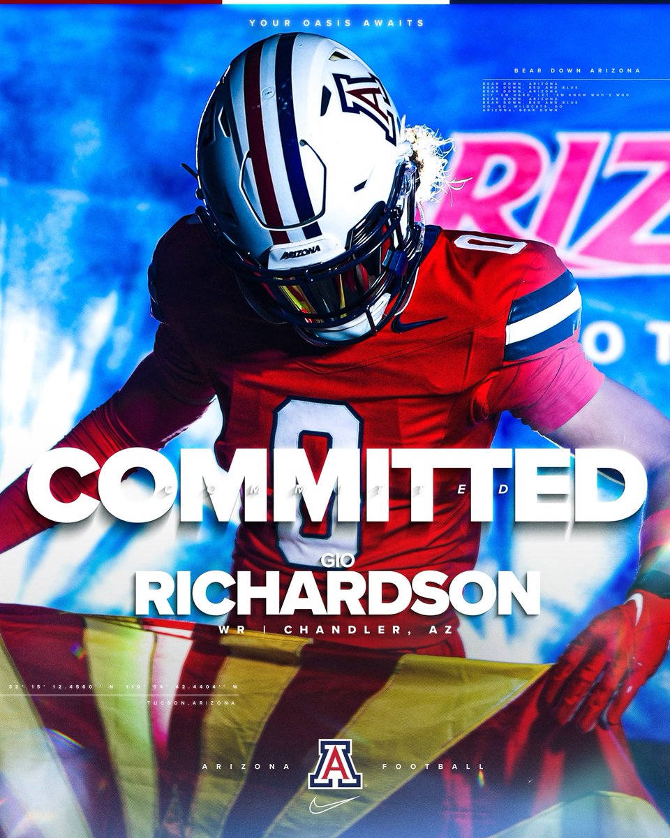 AG2G.Beyond blessed to say I have committed to the University Of Arizona. 🐻⬇️