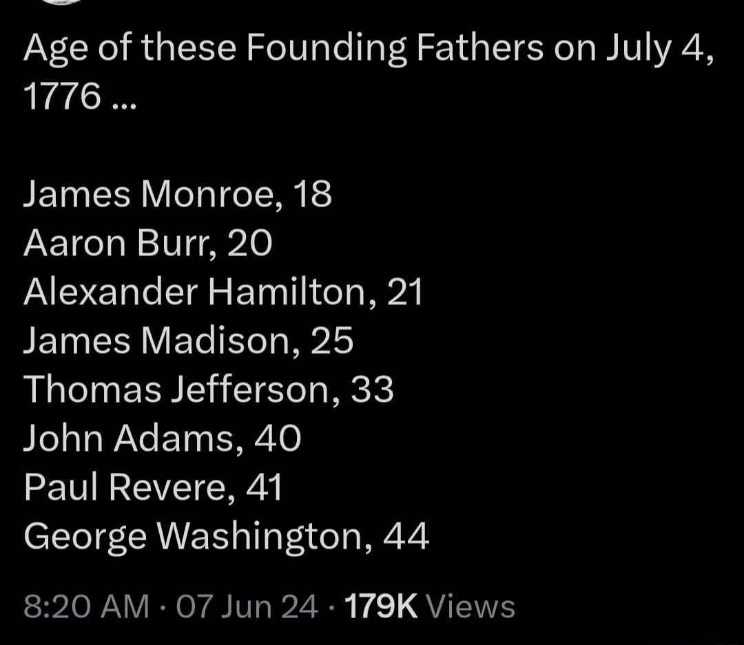 Imagine where we would be if Hamilton, Monroe and Madison still lived at home on their parent’s insurance and identified as females? 
Parents, it’s time to step up and parent.