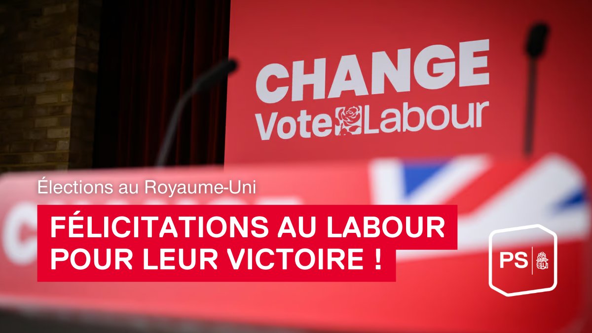 PS Suisse (@pssuisse) on Twitter photo Félicitations à <a href="/UKLabour/">The Labour Party</a> pour votre impressionnante victoire électorale ! 🎉 Votre succès montre que le changement est possible. Pour un Royaume-Uni plus solidaire et plus juste ! Félicitations à <a href="/UKLabour/">The Labour Party</a> pour votre impressionnante victoire électorale ! 🎉 Votre succès montre que le changement est possible. Pour un Royaume-Uni plus solidaire et plus juste !