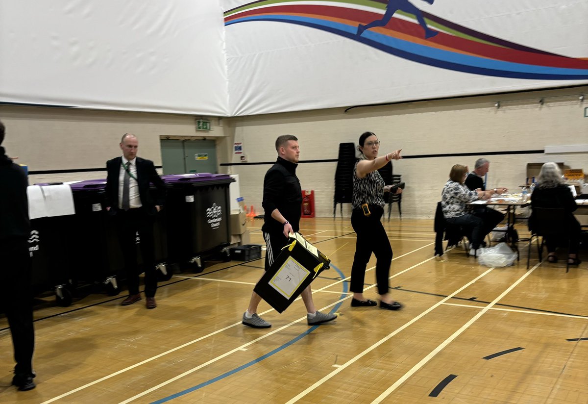 All the boxes have now arrived at Whitehaven Sports Centre #GeneralElection2024