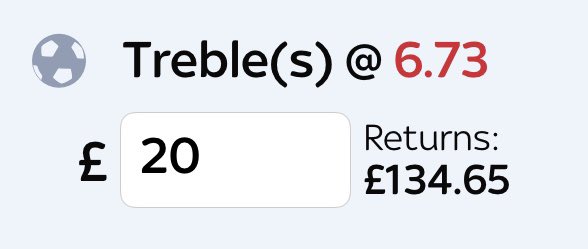 BettingLees's tweet image. MLS TREBLE ⚽️

£20 Returns £134.65 💵

Back our MLS treble on SkyBet and get £30 in free bets 👉bit.ly/SB-30-In-FreeB…

⏰ Starting @ 01:30am!

GOOD LUCK☘️

18+ BeGambleAware