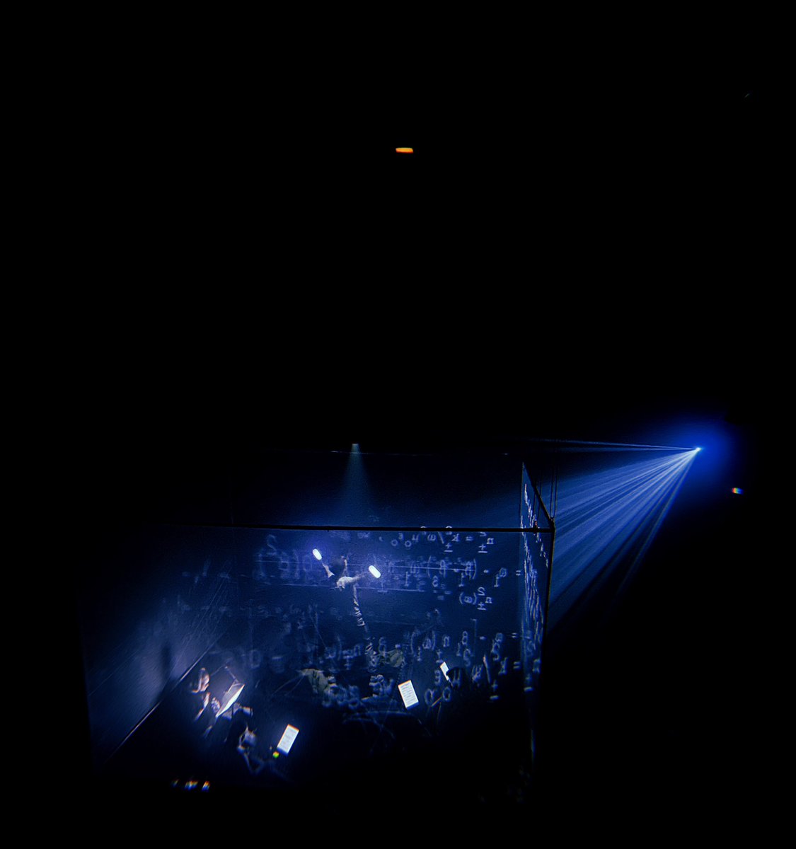 In Marseille with <a href="/belfastensemble/">thebelfastensemble</a> ‘The Doppler Effect’ by <a href="/conorcomposer/">conor mitchell</a> this weekend. Love this pic showing <a href="/Gavin_Peden/">Gavin Peden</a> AV Design and some of my LX. Only one show left tomorrow.