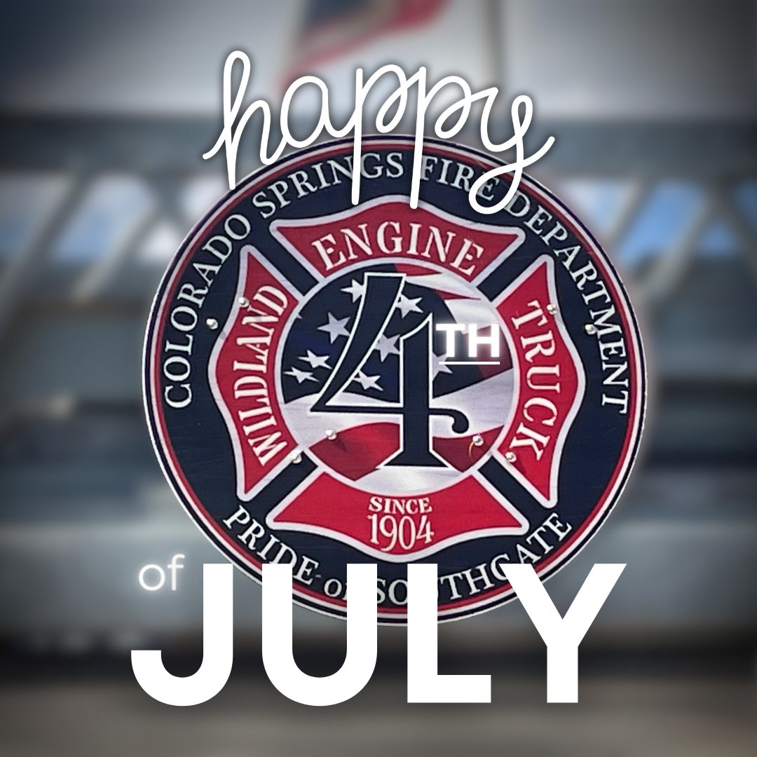 Happy Independence Day from all of us at the Colorado Springs Fire Department!!❤🤍💙

Please celebrate safely!