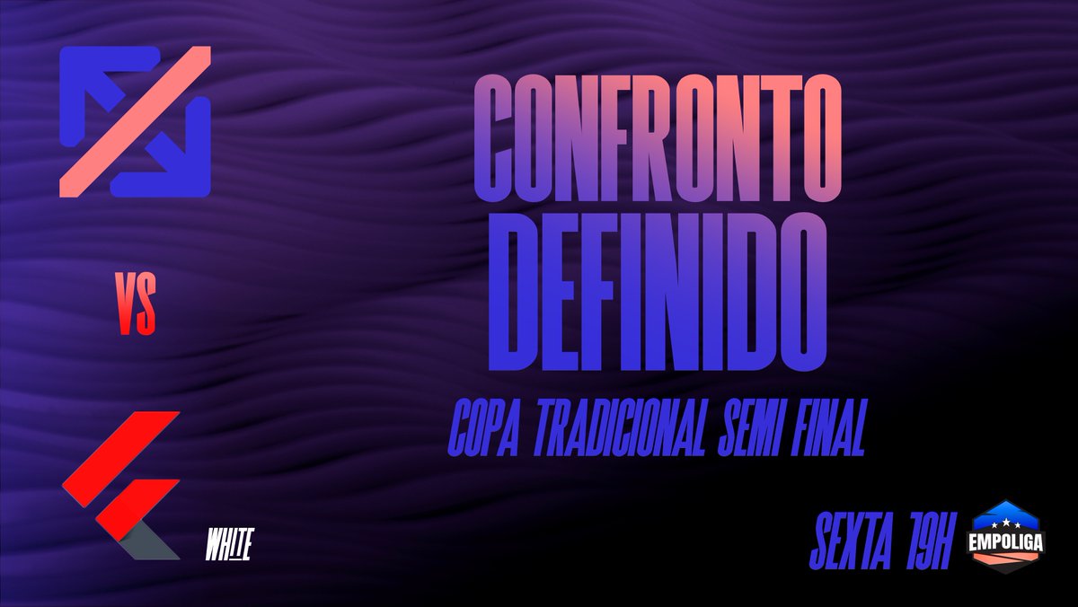 Guys, como estamos?
Amanhã entraremos no rift para as semi-finais da Copa Tradicional by <a href="/EmpoligaVP/">Empoliga VP</a>!
Enfrentaremos a <a href="/CriminalsBR1/">Criminals Gaming 🔺</a> White em uma MD5 eletrizante!
🚨Não perca! às 19h!🚨