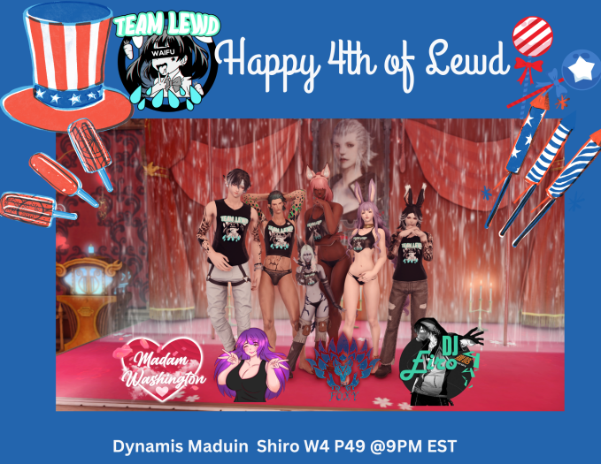 nyx_astera's tweet photo. Right now #teamlewd is partying it up on Dynamis located at Maduin Shirogane W4P49 with @Eirokallio, The sensation Queen Bae. @synfuleternity1 and our current DJ
https://t.co/vuyQseEo6R

#ventcatvenuehopping #ventcatdynamispopup
#4thoflewdwithffxiv https://t.co/E6gZLIPwQ4