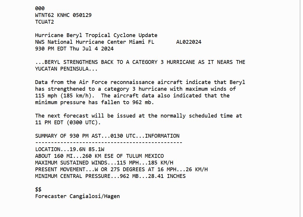PatsPredictor's tweet image. A lot of people laughed at me over this, but its happening. Beryl has restrengthened into a Major Hurricane and is expected to strike the Yucatan Peninsula as a Category 3 Hurricane, but rapid intensification before landfall cannot be ruled out.