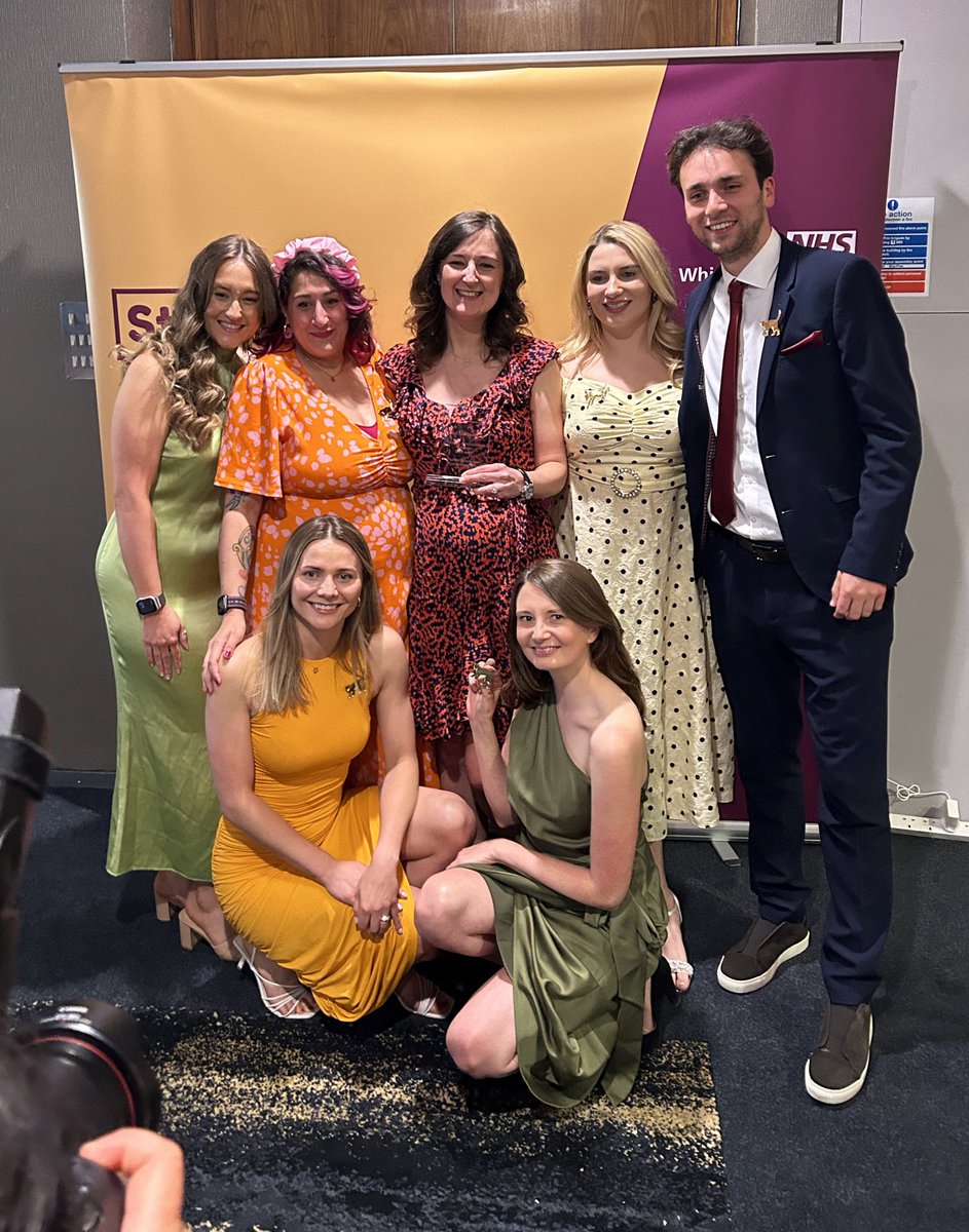 My brilliant Physio team won Innovation/Improvement of the Year at the #WhittHealth staff awards! Amazing team! #RichardCloudesley #AHP