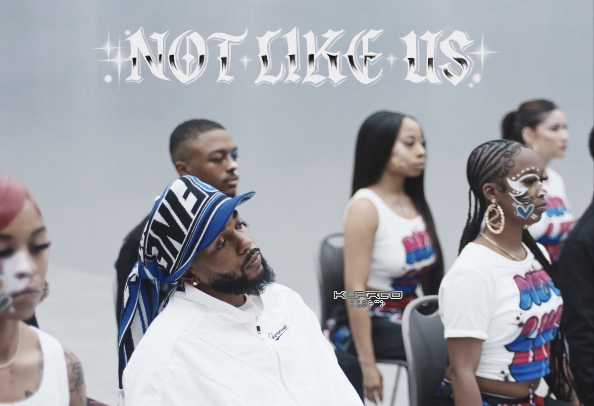 talkofthecharts's tweet photo. The music video for Kendrick Lamar’s “Not Like Us” has been released. https://t.co/vO5gpyoXKM