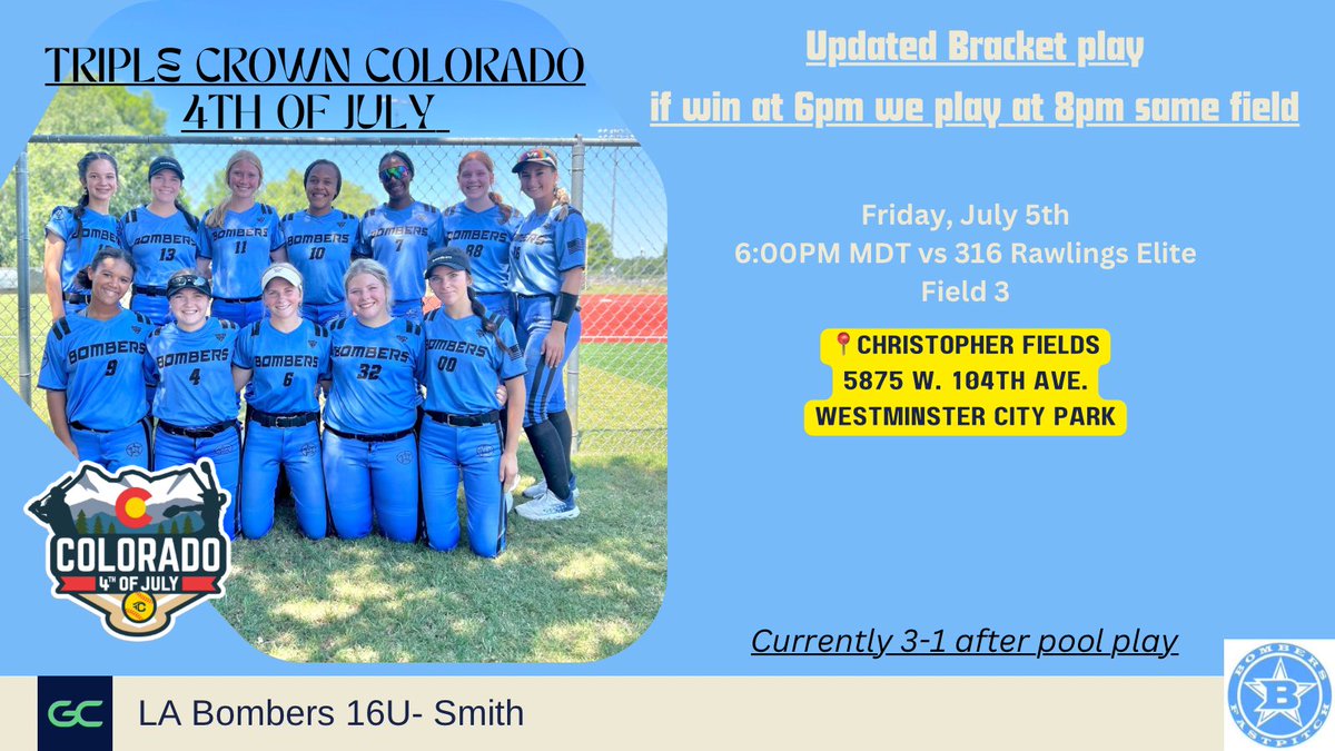 ➡️ Bracket play starts tomorrow‼️‼️