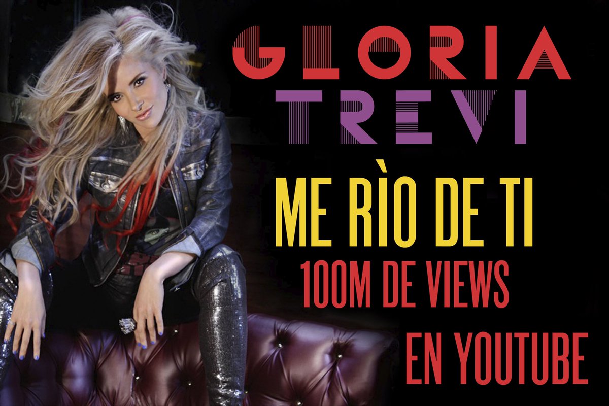 GloriaTreviSite's tweet photo. El video oficial de ME RÍO DE TI a llegado a 100 Millones de vistas en YouTube! ✨

Reproduce el video aquí! https://t.co/x1jpW1tjod https://t.co/NKnwHUb2Ox