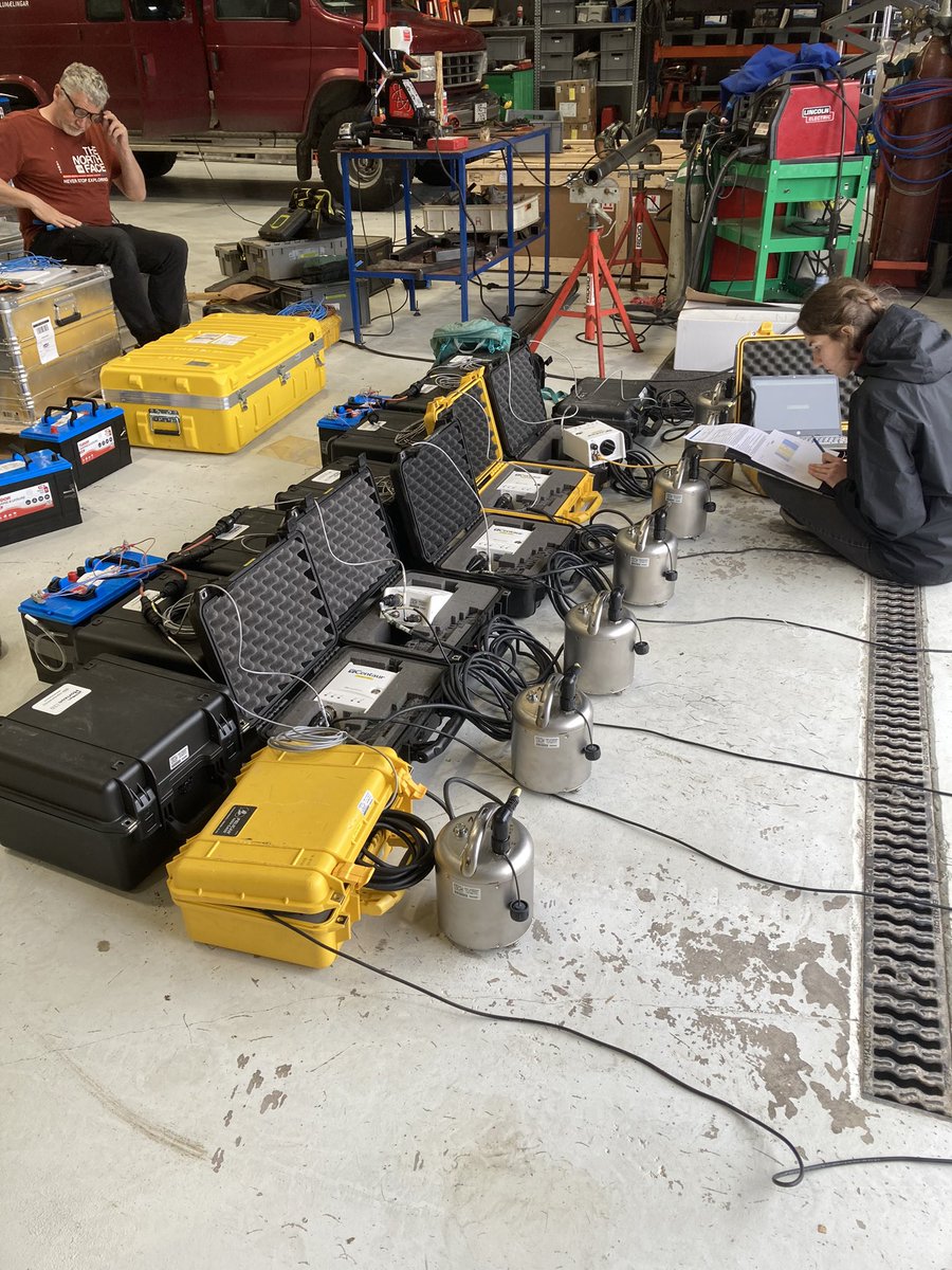 This week we’re off deploying seismometers in central Iceland for our brand new network exploring volcanoes and geothermal areas int the region. 15 instruments from <a href="/SEIS_UK/">SEIS-UK</a> proudly on display after testing in the warehouse before we first headed into the field <a href="/DurUniEarthSci/">Durham Earth Science</a>