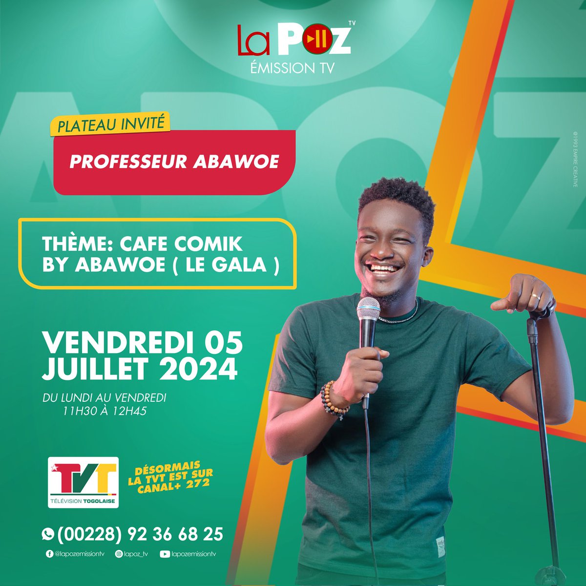 Ce vendredi à partir de 11H 30 sur la Télévision Togolaise dans l'émission <a href="/Lapoz/">Lapoz</a> on parle du Gala !