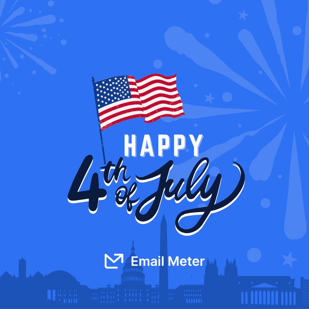 Happy Fourth of July! 🇺🇸✨

Wishing everyone a day filled with pride, joy, and plenty of celebration from all of us at Email Meter! 🎆

#Happy4th #July4th #4thofJuly #IndependenceDay2024 #FreedomDay #StarsAndStripes #AmericanPride