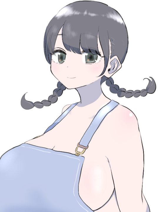 「爆乳オーバーオール 」|上下のイラスト