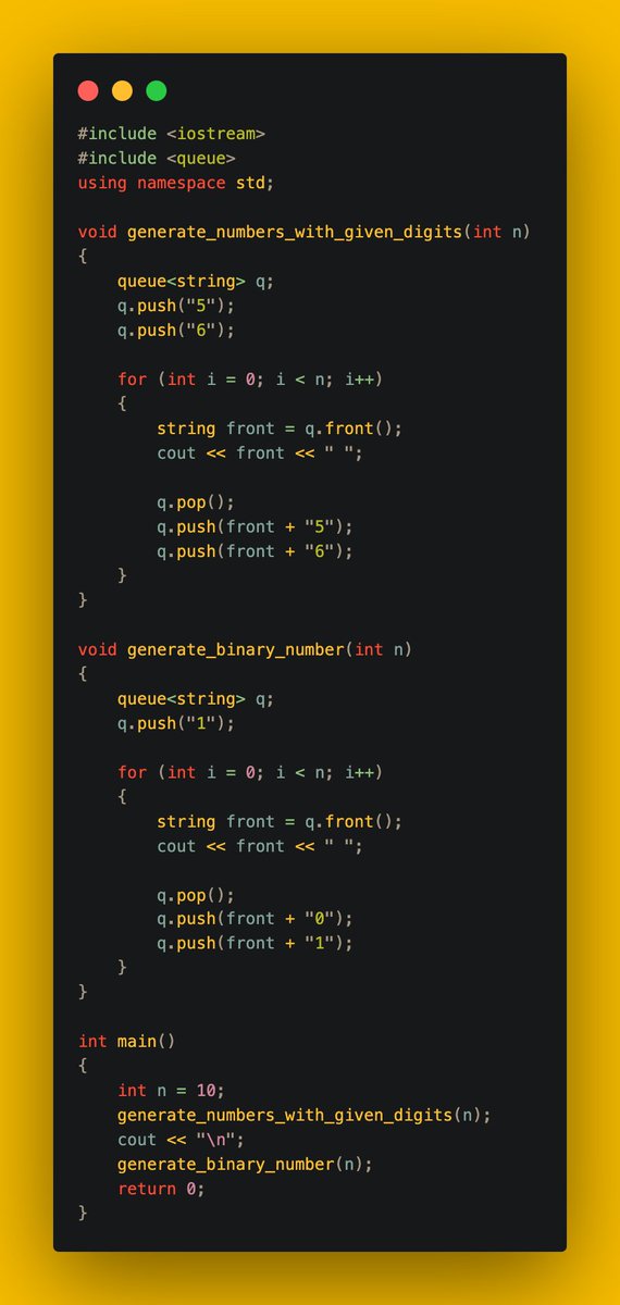 gincode18's tweet image. 🚀 Day 28 of #100DaysOfCode!

🔢 Conquered interesting queue and array problems:
🔢 Generated Numbers with Given Digits.
🔄 Solved the First Circular Tour problem.
📈 Found Maximums of All Subarrays of Size K.

Excited about the progress! 💪 #coding #DSA #developerjourney