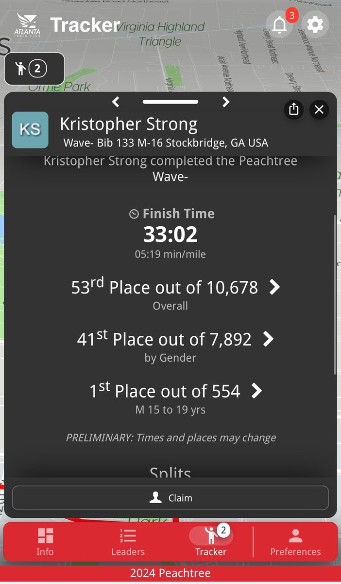 DrJamesT's tweet photo. A hearty congratulations to Kristopher Strong 💪 as he garners national attention by winning the Elite HS Division of the 🍑 Peachtree Road Race beating a whole laundry list of HS Elite GA state champions in the process! 

#thestockbridgestandard https://t.co/hKnHqTC3lh