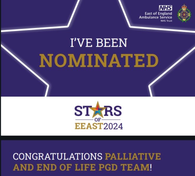 Thoroughly proud of all the hard work and tireless effort we put into making this dream a reality....!!!
@HeyTomAbell <a href="/EEAST_UrgCare/">EEAST Primary & Urgent Care</a> 
#peolc #endoflife #dignityindeath #rightcarerightplace <a href="/Hospicstfrancis/">The Hospice of St Francis</a> <a href="/StElizabethHosp/">stelizabethhosp</a> <a href="/StHelenaHospice/">St Helena</a> <a href="/stnichhospice/">St Nicholas Hospice Care</a> 
#starsofEEAST2024